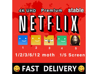 Compte Netflix officiel 4K UHD Abonnement Premium 6 mois partagé