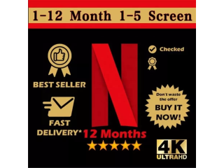 Compte Netflix officiel 4K UHD Abonnement Premium 12 mois partagé